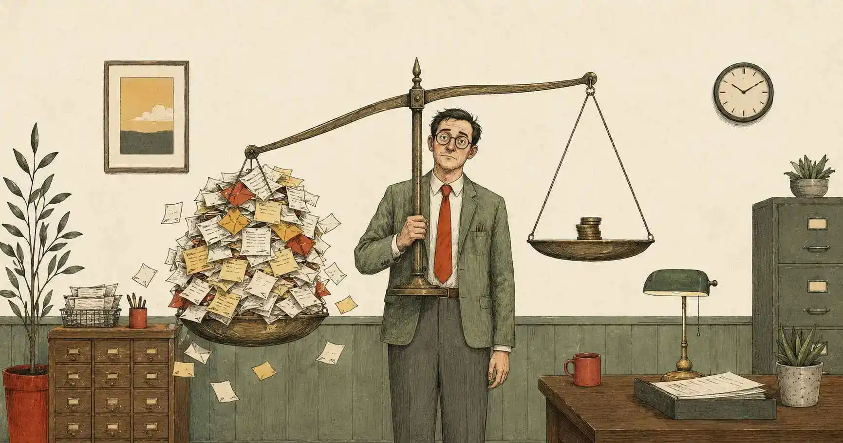 Document chasing cost breakdown showing hidden time and revenue losses for accounting firms